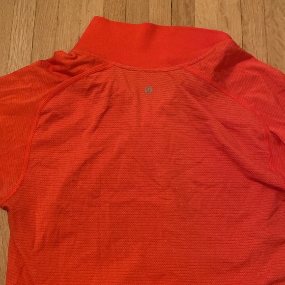 Orange men’s lululemon athletic microtech polo - Picture 3 of 4